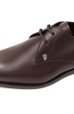 Мужские кожаные дерби carlyle BURBERRY темно-коричневого цвета, арт. 8102409 | Фото 7 (Материал внешний: Натуральная кожа; Нос: Не проставлено; Материал внутренний: Натуральная кожа; Стили: Классический)