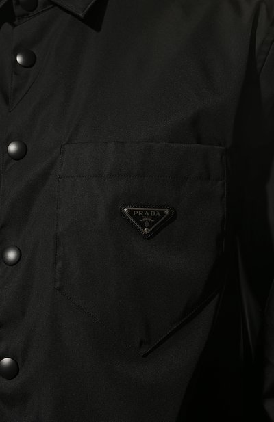 Рубашка PRADA черного цвета по цене 125000 руб., арт. SC514-1WQ8-F0002-202, фото 5 Рубашка PRADA, арт. SC514-1WQ8-F0002-202, фото 5