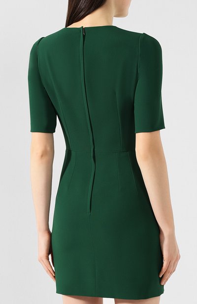 Мини-платье DOLCE & GABBANA зеленого цвета по цене 119000 руб., арт. F6D3QT/FURDV, фото 4 Мини-платье DOLCE & GABBANA, арт. F6D3QT/FURDV, фото 4