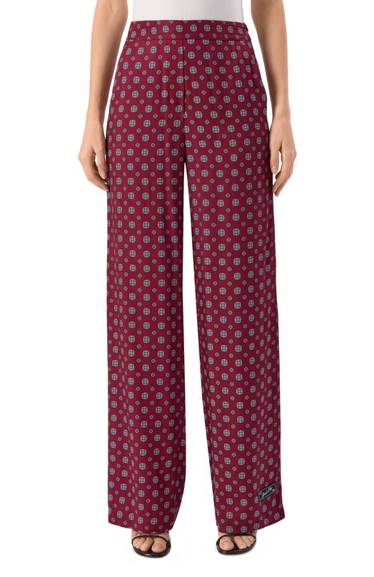 Брюки из вискозы Erika Cavallini P5WT03 Бордовый  P5WT03 Фото 3