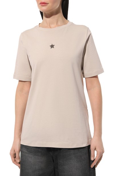 Хлопковая футболка LORENA ANTONIAZZI, арт. TS24AP/9999, фото 3