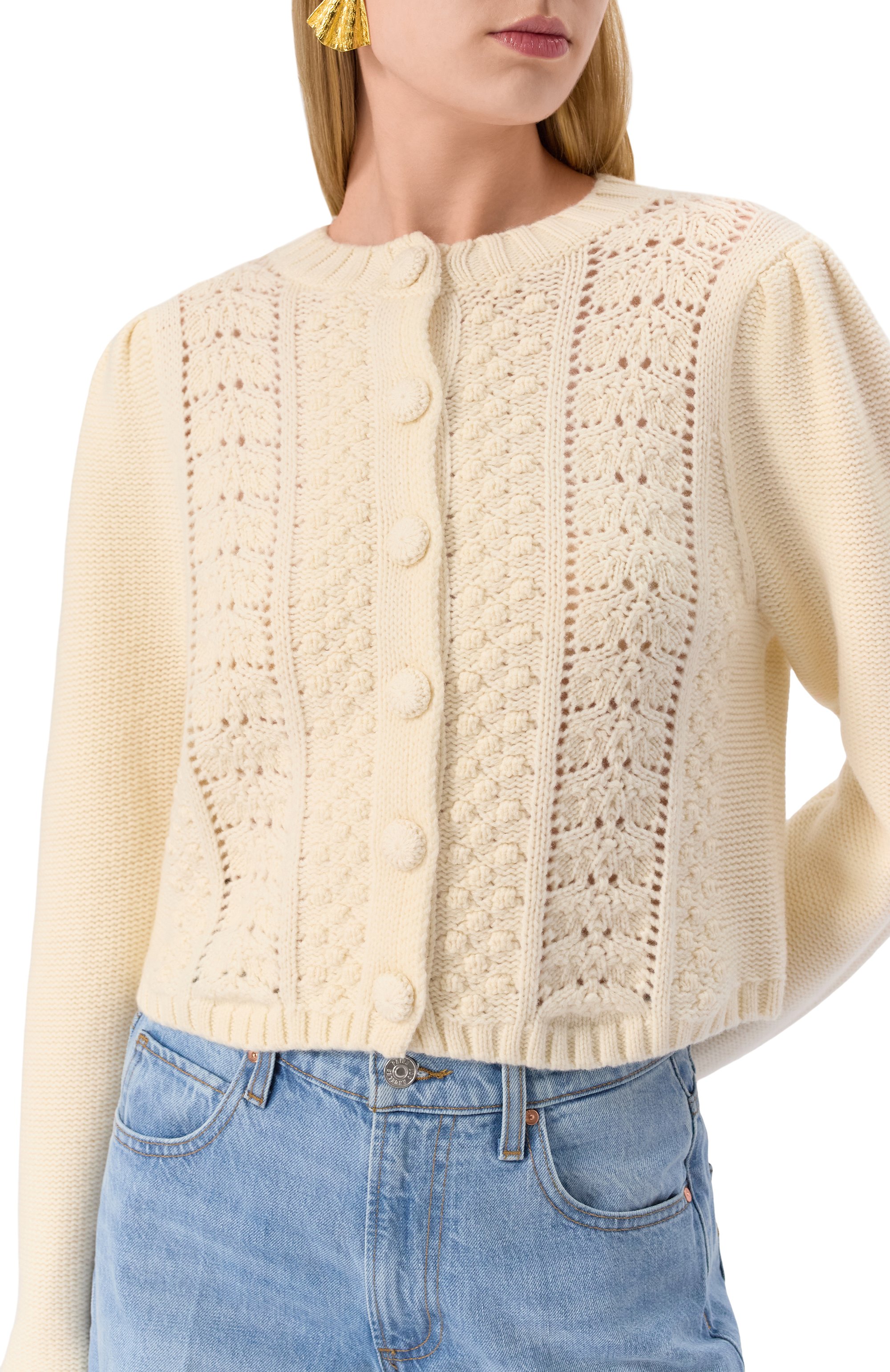 Шерстяной кардиган BOTROIS кремового цвета по цене 23900 руб., арт. SKU11455796, фото 5 Шерстяной кардиган BOTROIS, арт. SKU11455796, фото 5