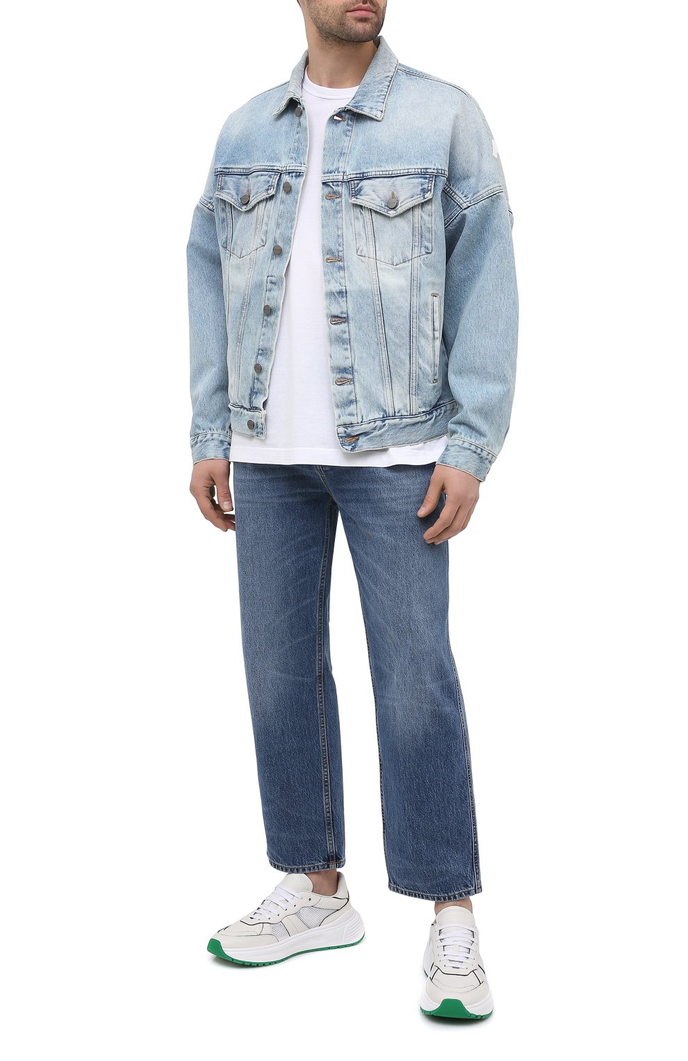 Джинсовая куртка PALM ANGELS голубого цвета по цене 69950 руб., арт. PMYE006R21DEN0014001, фото 2 Джинсовая куртка PALM ANGELS, арт. PMYE006R21DEN0014001, фото 2