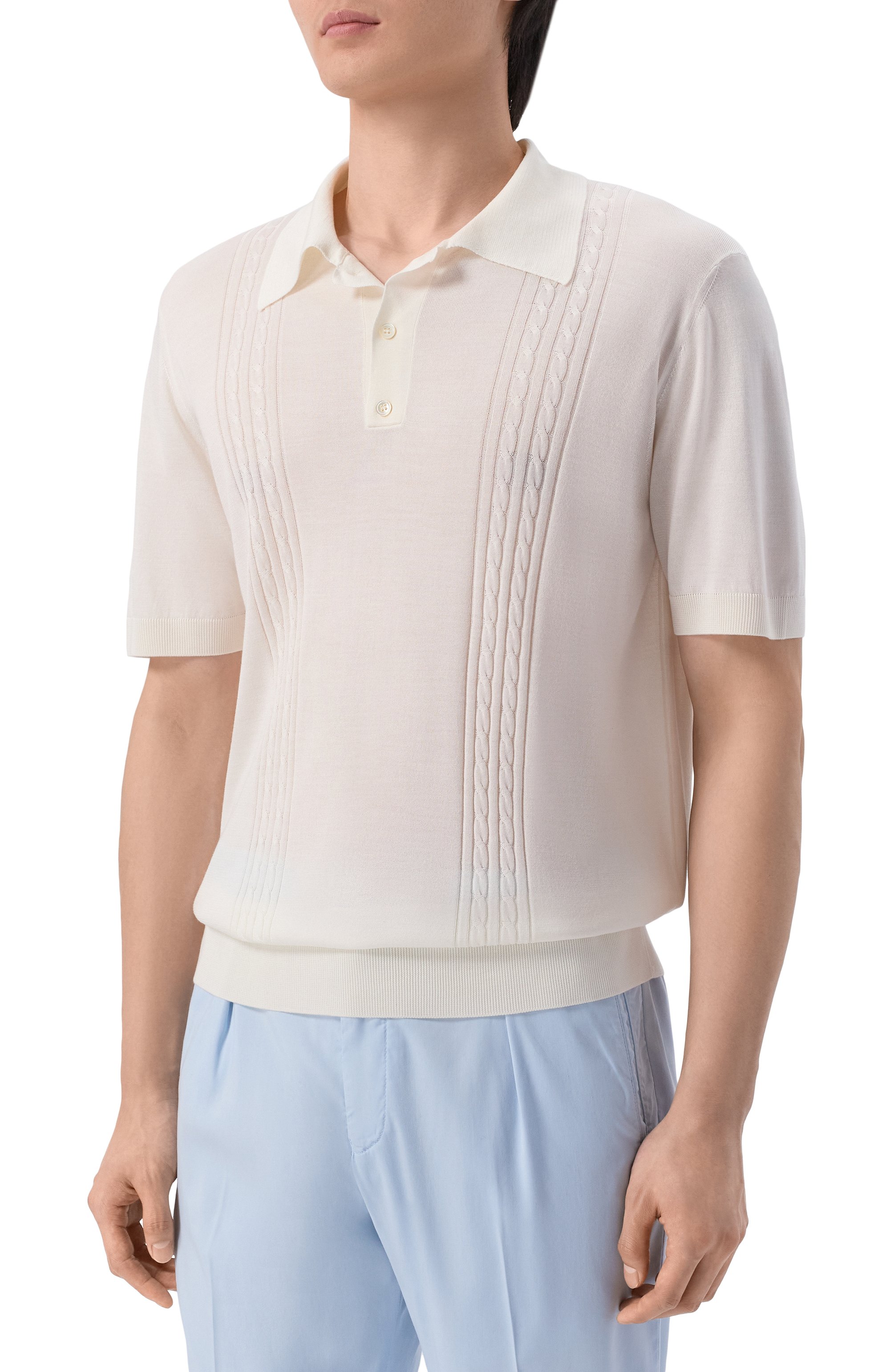 Шелковое поло KITON, арт. UMK0852, фото 3