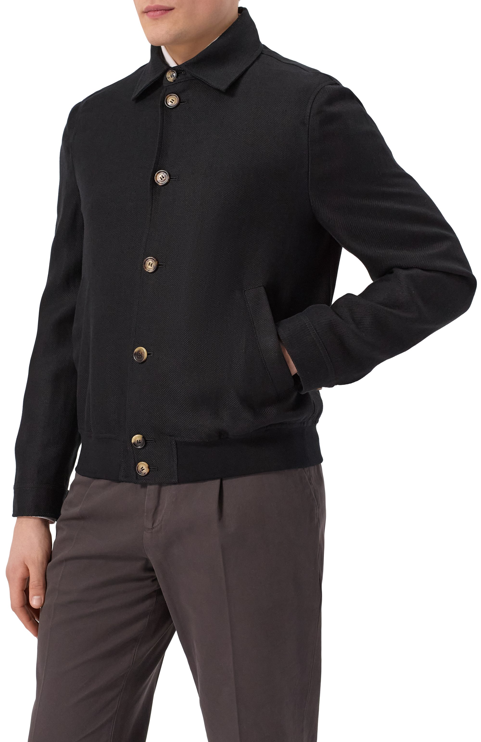 Бомбер изо льна и шерсти BRUNELLO CUCINELLI, арт. MW4826407, фото 3