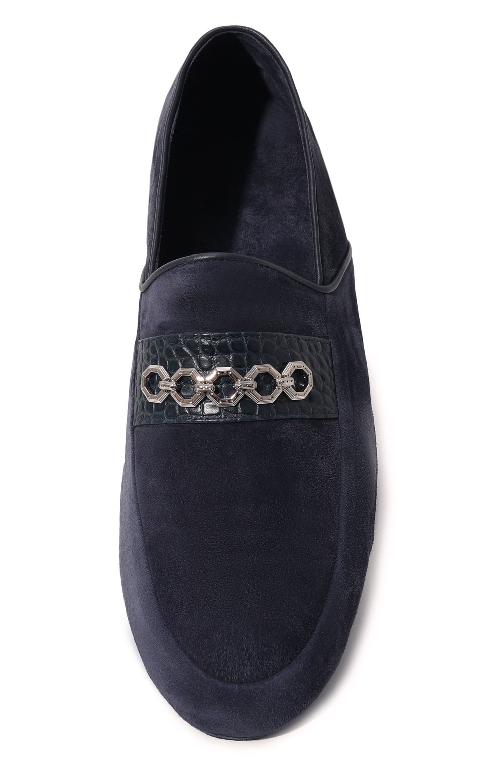 Замшевые лоферы с отделкой из кожи аллигатора STEFANO RICCI, арт. UL01_P766/SDALL_SET, фото 6