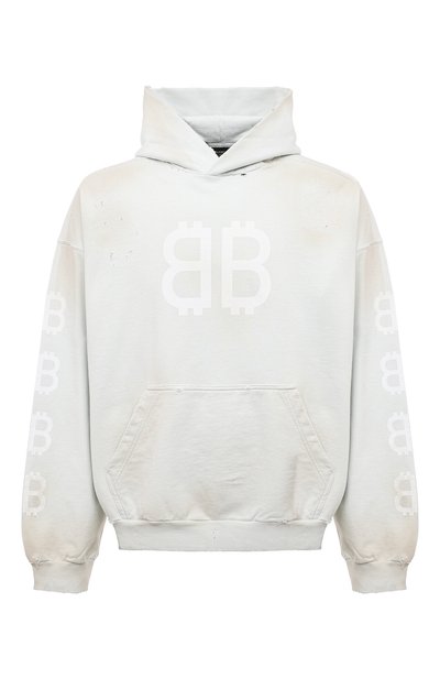 Мужской хлопковое худи BALENCIAGA, арт. 742603/T0VU7