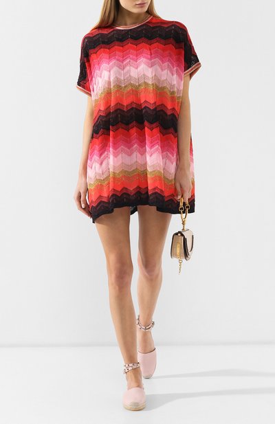 Платье свободного кроя M MISSONI красного цвета по цене 34350 руб., арт. 2DN00004/2K0029, фото 2 Платье свободного кроя M MISSONI, арт. 2DN00004/2K0029, фото 2