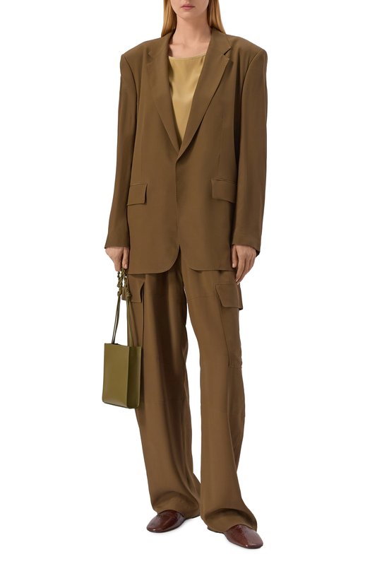 Шелковые брюки-карго Petar Petrov S26TP11 Хаки  S26TP11 Фото 2