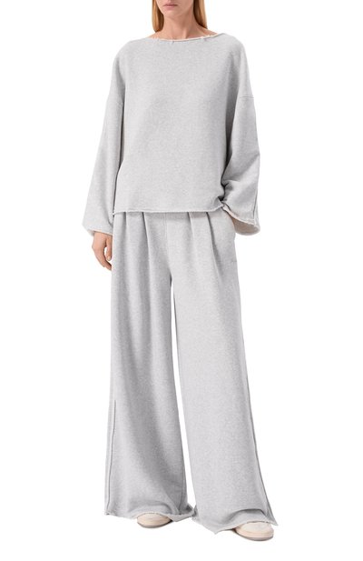 Хлопковые брюки BOSS ORANGE серого цвета по цене 18450 руб., арт. 50554282, фото 2 Хлопковые брюки BOSS ORANGE, арт. 50554282, фото 2