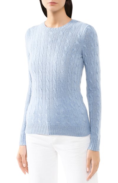 Кашемировый пуловер POLO RALPH LAUREN голубого цвета по цене 52700 руб., арт. 211525818, фото 3 Кашемировый пуловер POLO RALPH LAUREN, арт. 211525818, фото 3