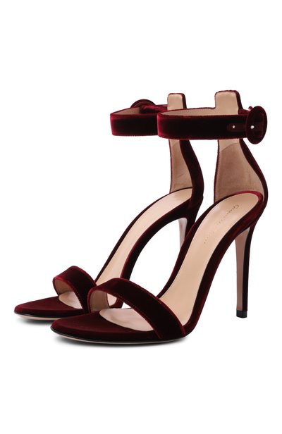 Женские бархатные босоножки portofino 105 GIANVITO ROSSI, арт. G61096.15RIC.VELSYRA