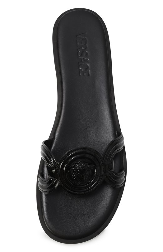 Кожаные шлепанцы Medusa '95 Versace 1018364/D2VE Чёрный  1018364/D2VE Фото 6