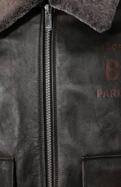 Кожаный бомбер с меховой отделкой BERLUTI коричневого цвета по цене 548500 руб., арт. R16LBL53-001, фото 5 Кожаный бомбер с меховой отделкой BERLUTI, арт. R16LBL53-001, фото 5
