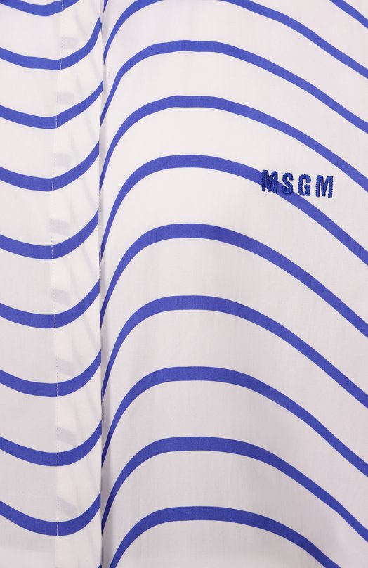 Хлопковая рубашка MSGM 3842MDE14X 257352/257352 Белый  3842MDE14X 257352/257352 Фото 6