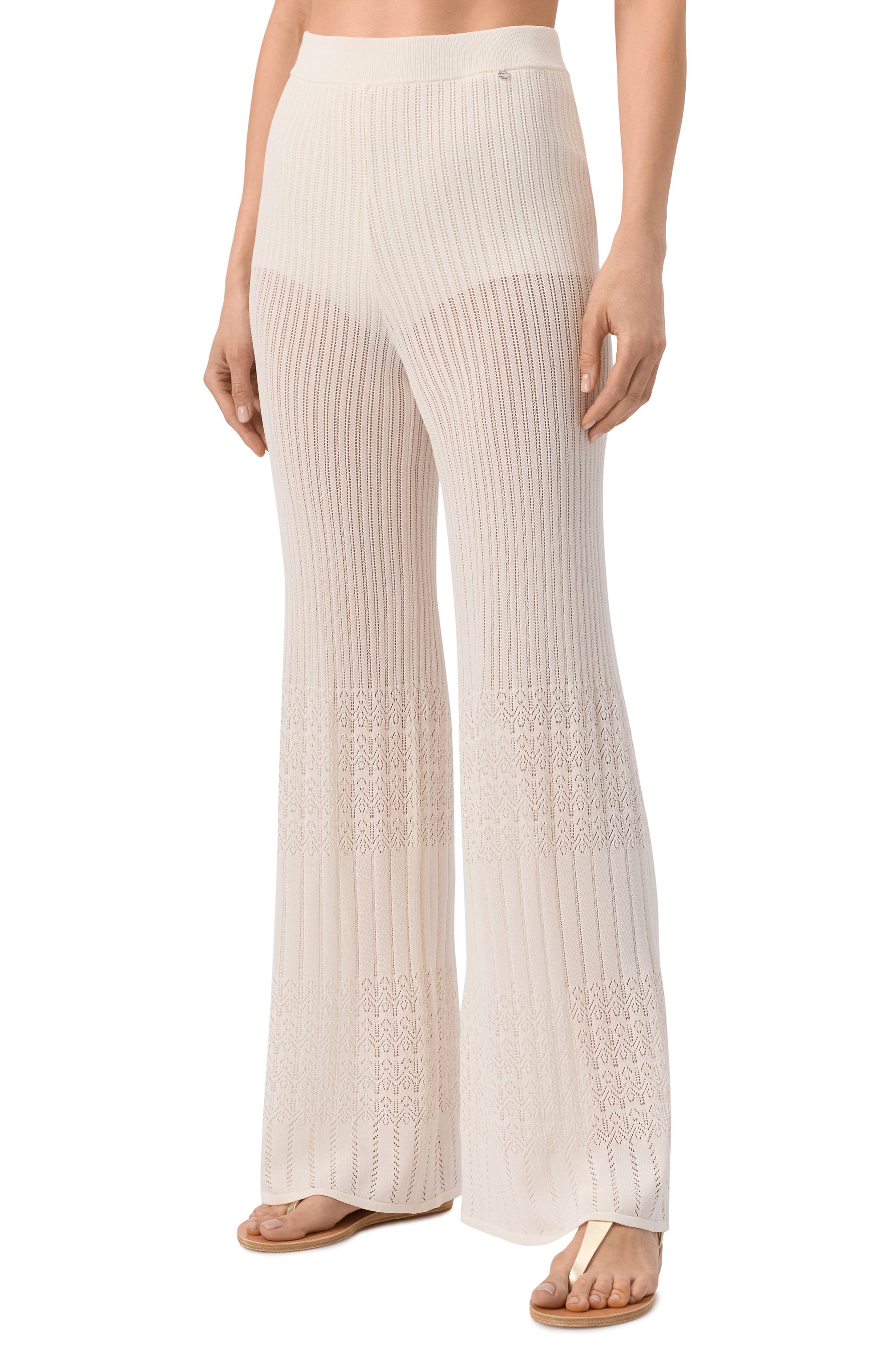 Брюки из вискозы BOSS ORANGE кремового цвета по цене 21550 руб., арт. 50535496, фото 3 Брюки из вискозы BOSS ORANGE, арт. 50535496, фото 3