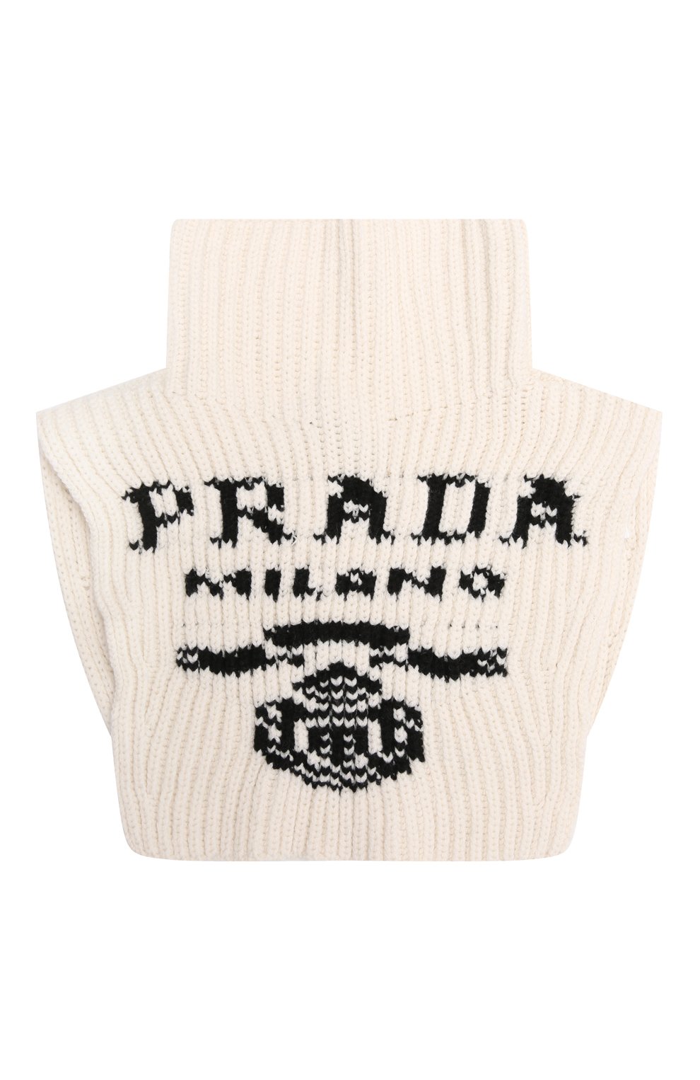 Кашемировая манишка PRADA кремового цвета по цене 100000 руб., арт. UMS417-10PB-F0009-212, фото 1 Кашемировая манишка PRADA, арт. UMS417-10PB-F0009-212, фото 1