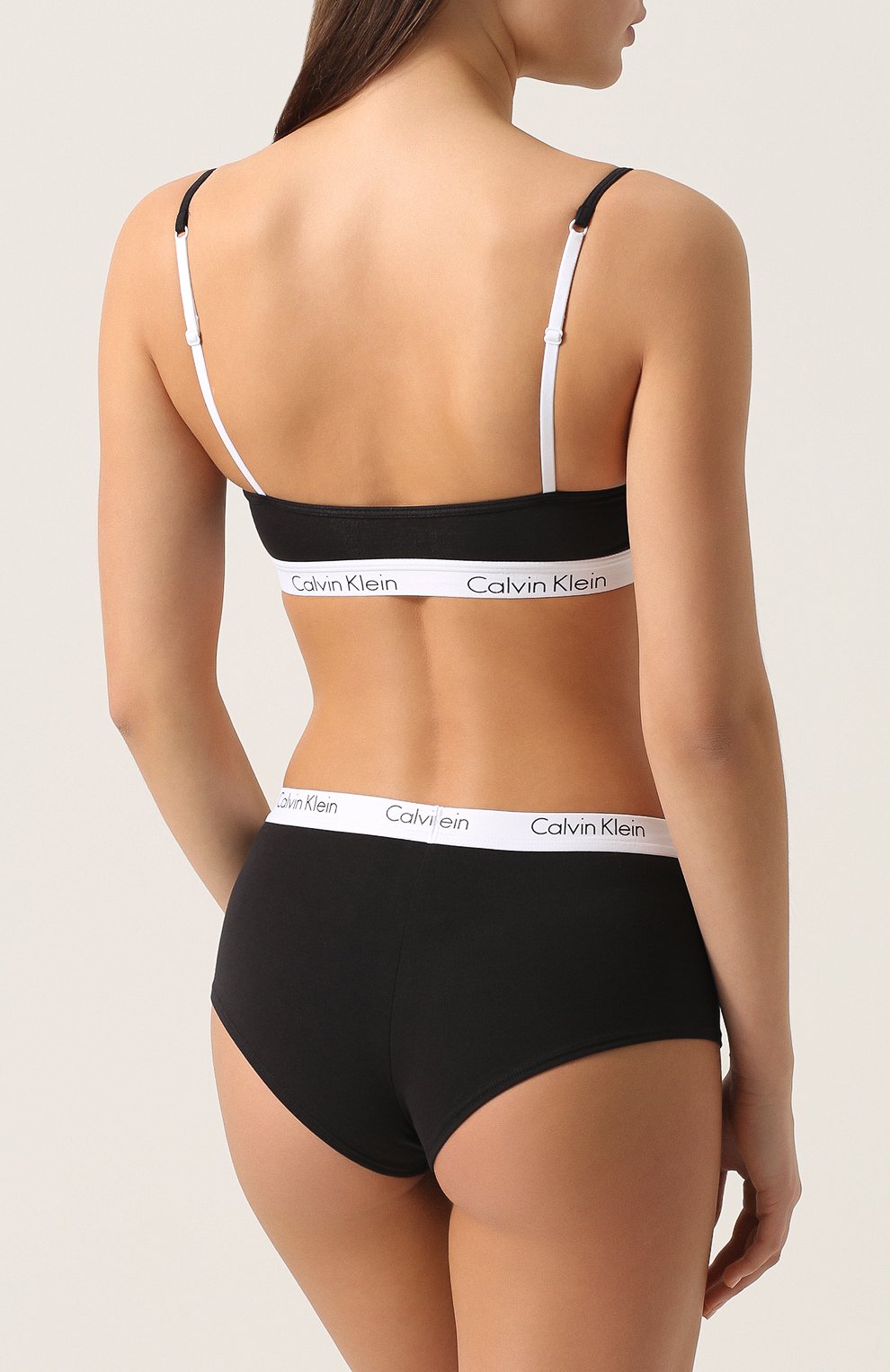 Хлопковый бюстгальтер с логотипом бренда CALVIN KLEIN черного цвета по цене 4705 руб., арт. QF1536E, фото 3 Хлопковый бюстгальтер с логотипом бренда CALVIN KLEIN, арт. QF1536E, фото 3