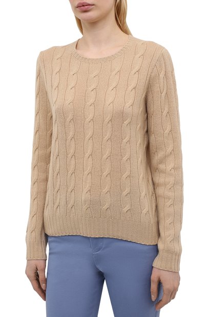 Кашемировый пуловер RALPH LAUREN бежевого цвета по цене 79950 руб., арт. 919/IXQ18/FXQ18, фото 3 Кашемировый пуловер RALPH LAUREN, арт. 919/IXQ18/FXQ18, фото 3