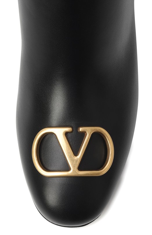 Кожаные ботильоны VLogo Signature Valentino 7W2S0ML2/DSH Чёрный  7W2S0ML2/DSH Фото 6