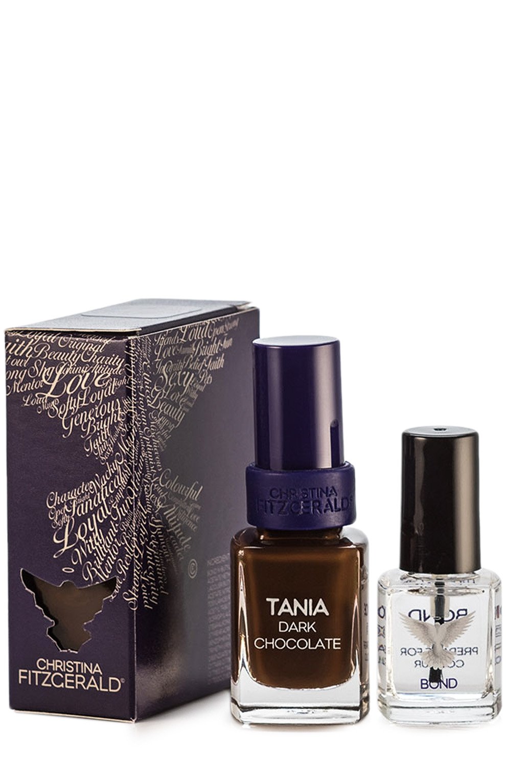 Лак для ногтей \горький шоколад\" tania dark chocolate + bond" CHRISTINA FITZGERALD, арт. 9333381001627, фото 1
