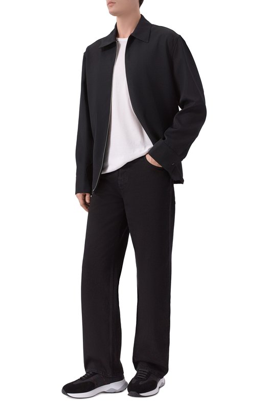 Текстильные кроссовки Kiton USSA374N0133301 Чёрный  USSA374N0133301 Фото 2