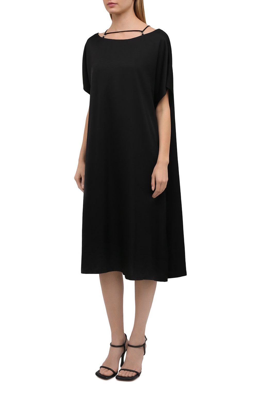 Платье из вискозы DRIES VAN NOTEN черного цвета по цене 68550 руб., арт. 211-11036-2146, фото 3 Платье из вискозы DRIES VAN NOTEN, арт. 211-11036-2146, фото 3