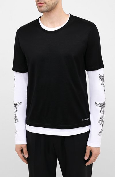 Хлопковый лонгслив ALEXANDER MCQUEEN, арт. 615286/QPZ66, фото 3