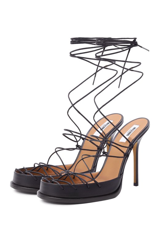 Кожаные босоножки Moschino MA1604AC10/MF0 Чёрный MA1604AC10/MF0