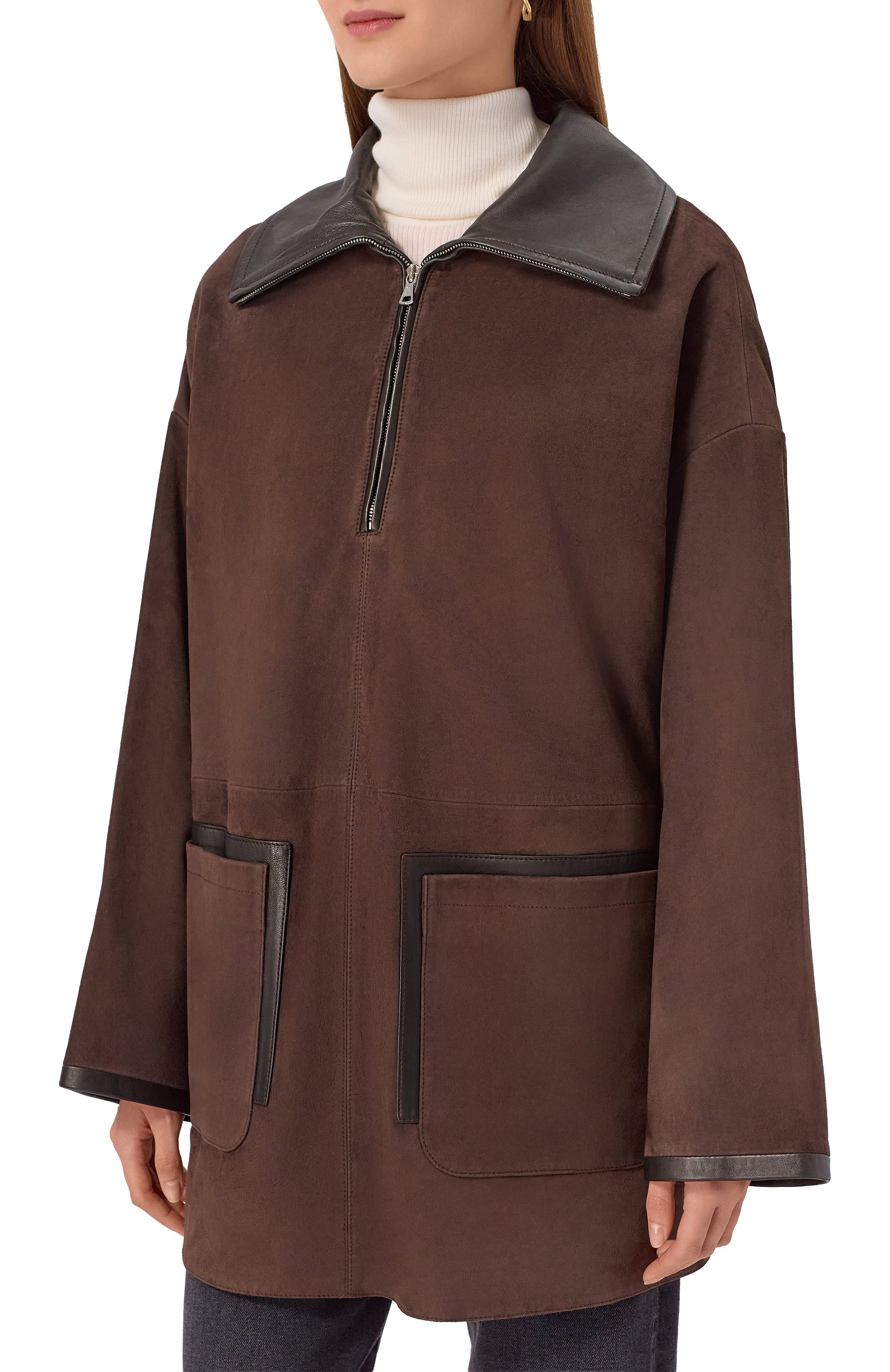 Замшевая куртка 12 STOREEZ коричневого цвета по цене 120000 руб., арт. 122010, фото 3 Замшевая куртка 12 STOREEZ, арт. 122010, фото 3