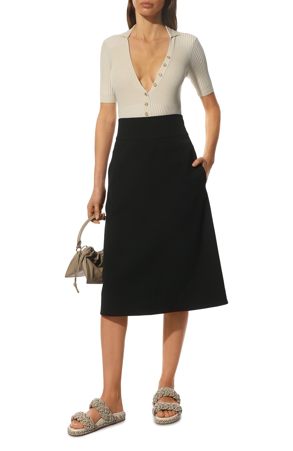 Текстильные шлепанцы rockstud torchon VALENTINO, арт. XW2S0DN1/EMP, фото 2