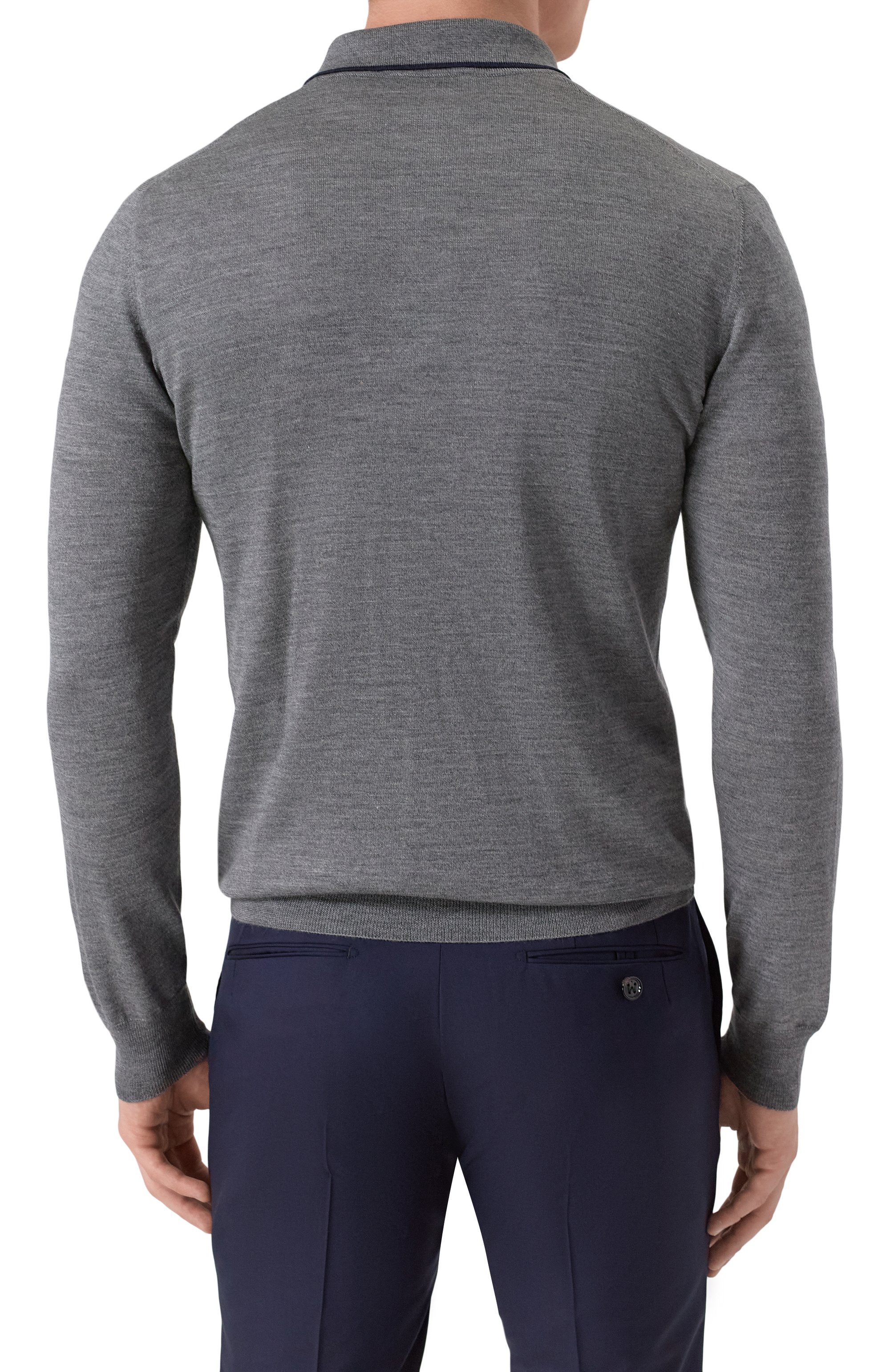 Поло из шерсти и шелка GRAN SASSO, арт. 57146/13125, фото 4