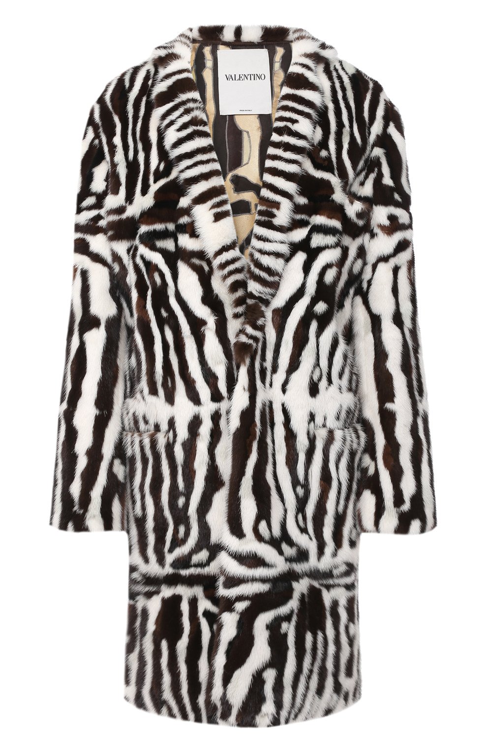 Шуба из норки VALENTINO черно-белого цвета по цене 4375000 руб., арт. NF3FA300/1CF, фото 1 Шуба из норки VALENTINO, арт. NF3FA300/1CF, фото 1
