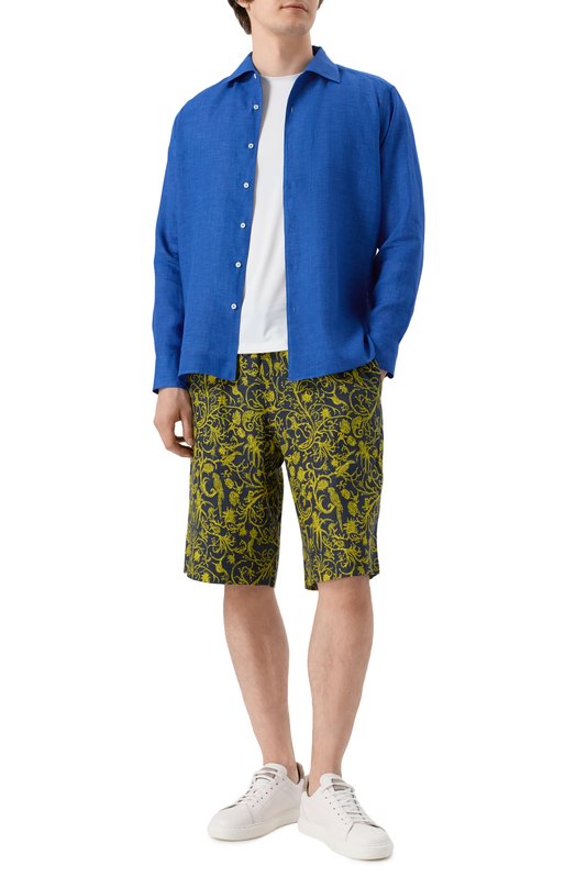 Льняные шорты Kiton UPN005H0930401 Жёлтый  UPN005H0930401 Фото 2