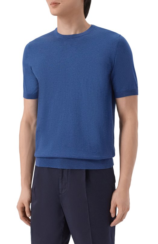 Хлопковый джемпер Gran Sasso 43104/29401 Синий  43104/29401 Фото 3