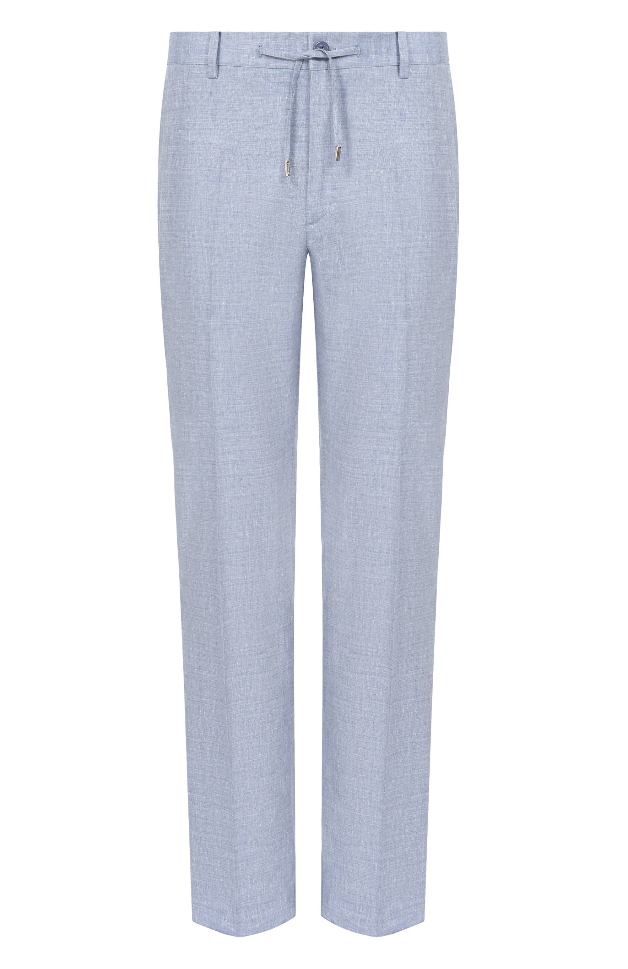 Брюки изо льна и шерсти STEFANO RICCI голубого цвета по цене 124000 руб., арт. M1T610002H/WL003L, фото 1 Брюки изо льна и шерсти STEFANO RICCI, арт. M1T610002H/WL003L, фото 1