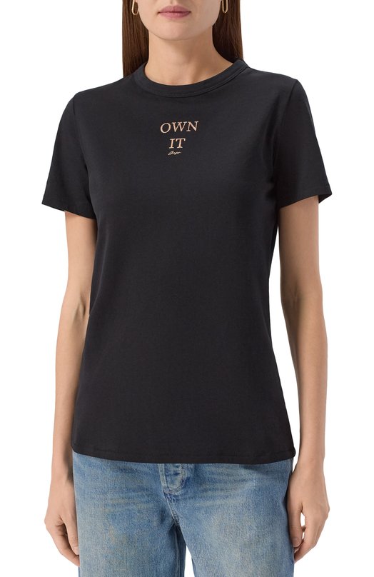 Хлопковая футболка BOSS Orange 50549192 Чёрный  50549192 Фото 3