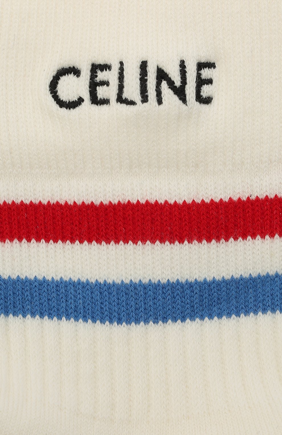 Хлопковые носки CELINE белого цвета по цене 11100 руб., арт. 2A440035N, фото 2 Хлопковые носки CELINE, арт. 2A440035N, фото 2