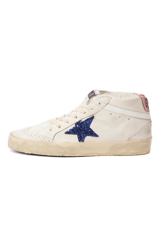 Кожаные кеды Mid Star Golden Goose Deluxe Brand GWF00122.F003979 Белый  GWF00122.F003979 Фото 4