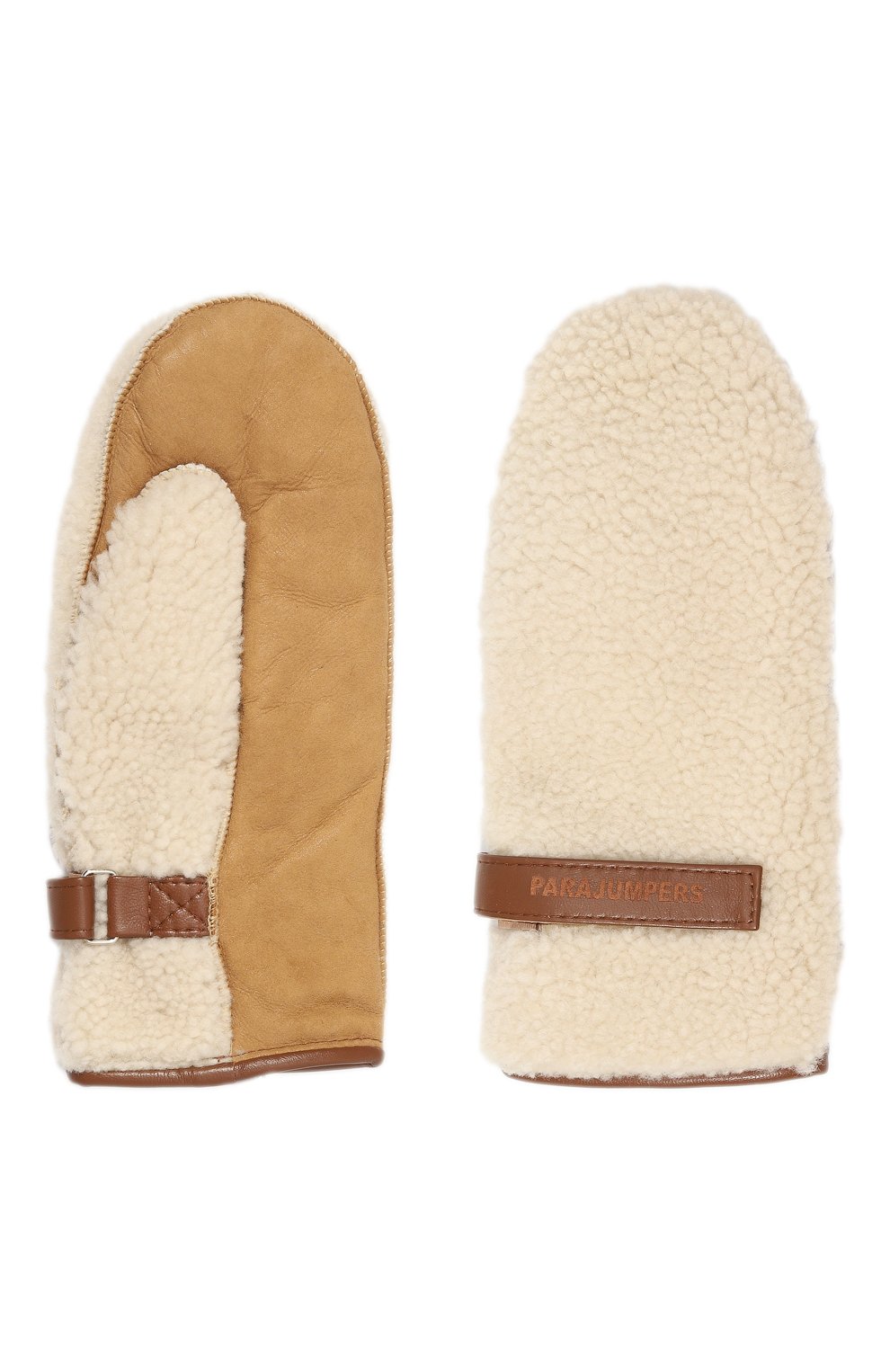 Варежки PARAJUMPERS кремового цвета по цене 23200 руб., арт. PAACGL55, фото 3 Варежки PARAJUMPERS, арт. PAACGL55, фото 3