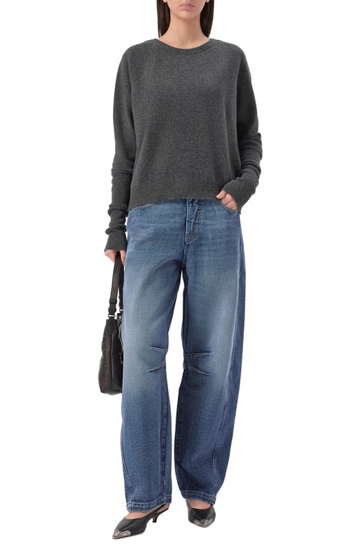 Пуловер из шерсти и кашемира Andrea Ya'aqov 25WMAG84B/CASHMERE W00L Серый  25WMAG84B/CASHMERE W00L Фото 2