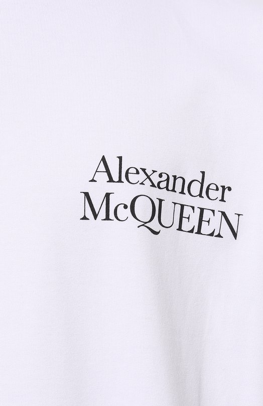 Хлопковая футболка Alexander McQueen 750655 Белый  750655 Фото 5