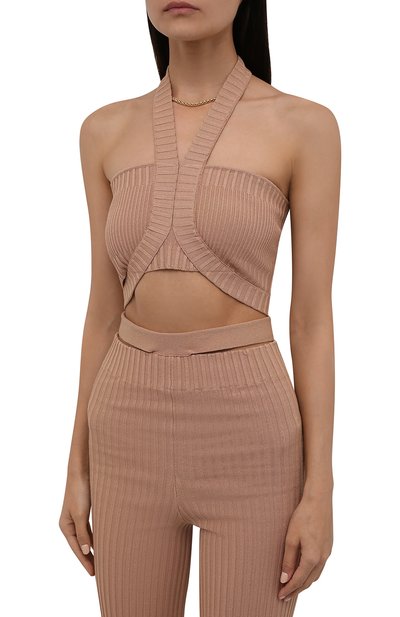 Бра-топ ANDREADAMO бежевого цвета по цене 41400 руб., арт. ADFW21T007031476, фото 3 Бра-топ ANDREADAMO, арт. ADFW21T007031476, фото 3