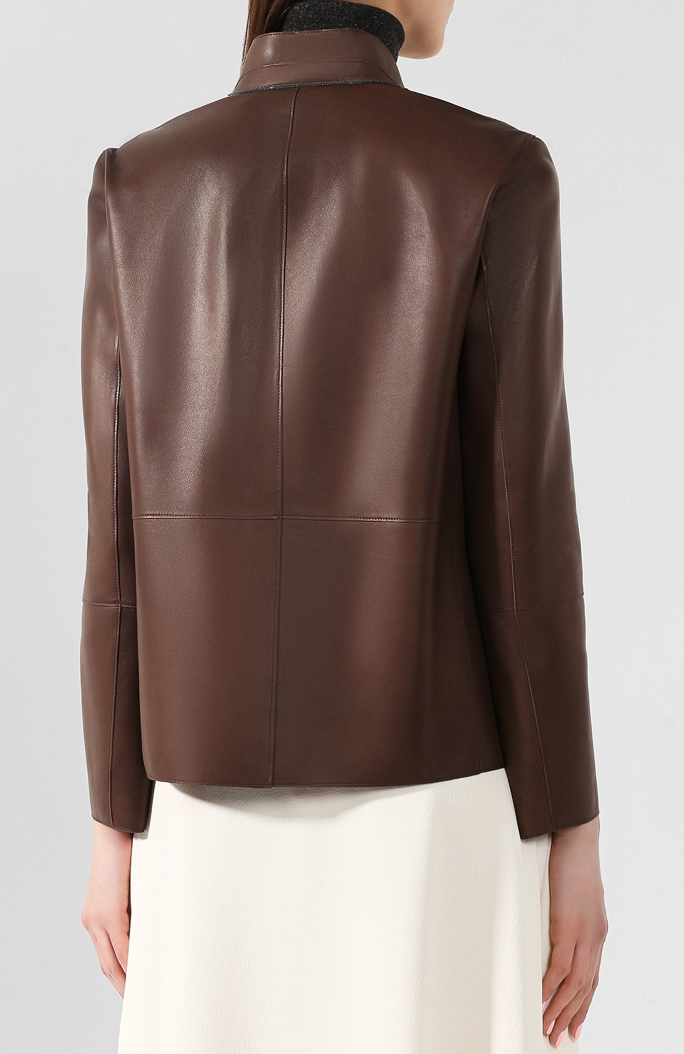 Кожаный жакет BRUNELLO CUCINELLI, арт. MP0SR8446P, фото 4