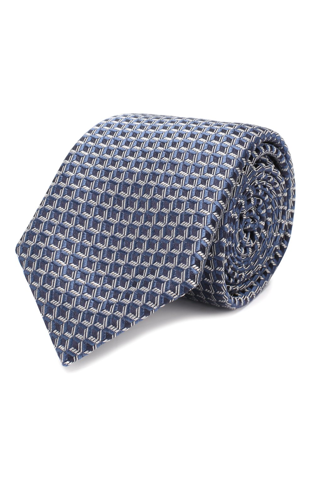 Шелковый галстук CORNELIANI темно-синего цвета по цене 17800 руб., арт. 83U390-9120320/00, фото 1 Шелковый галстук CORNELIANI, арт. 83U390-9120320/00, фото 1