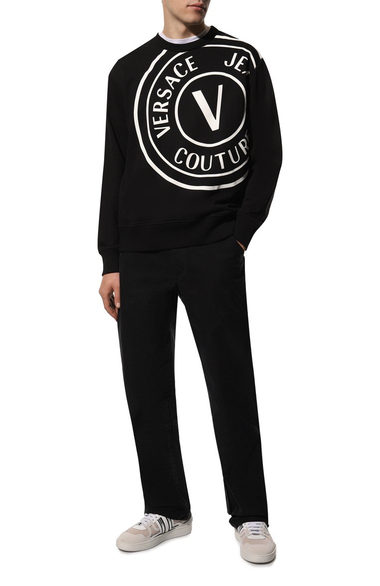 Хлопковый свитшот VERSACE JEANS COUTURE, арт. 72GAIT19-72UP302 R CENTERED VEMBLEM 0RGANIC FLEECE, фото 1