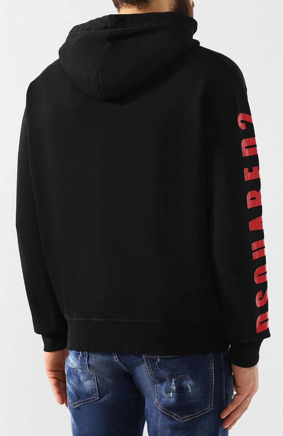 Хлопковая толстовка DSQUARED2 черного цвета по цене 39200 руб., арт. S74HG0062/S25030, фото 4 Хлопковая толстовка DSQUARED2, арт. S74HG0062/S25030, фото 4