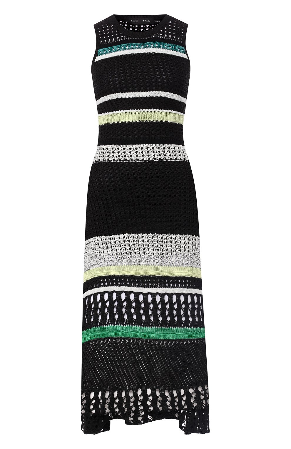Платье из смеси шелка и вискозы PROENZA SCHOULER черного цвета по цене 117500 руб., арт. R1917172-KS041, фото 1 Платье из смеси шелка и вискозы PROENZA SCHOULER, арт. R1917172-KS041, фото 1
