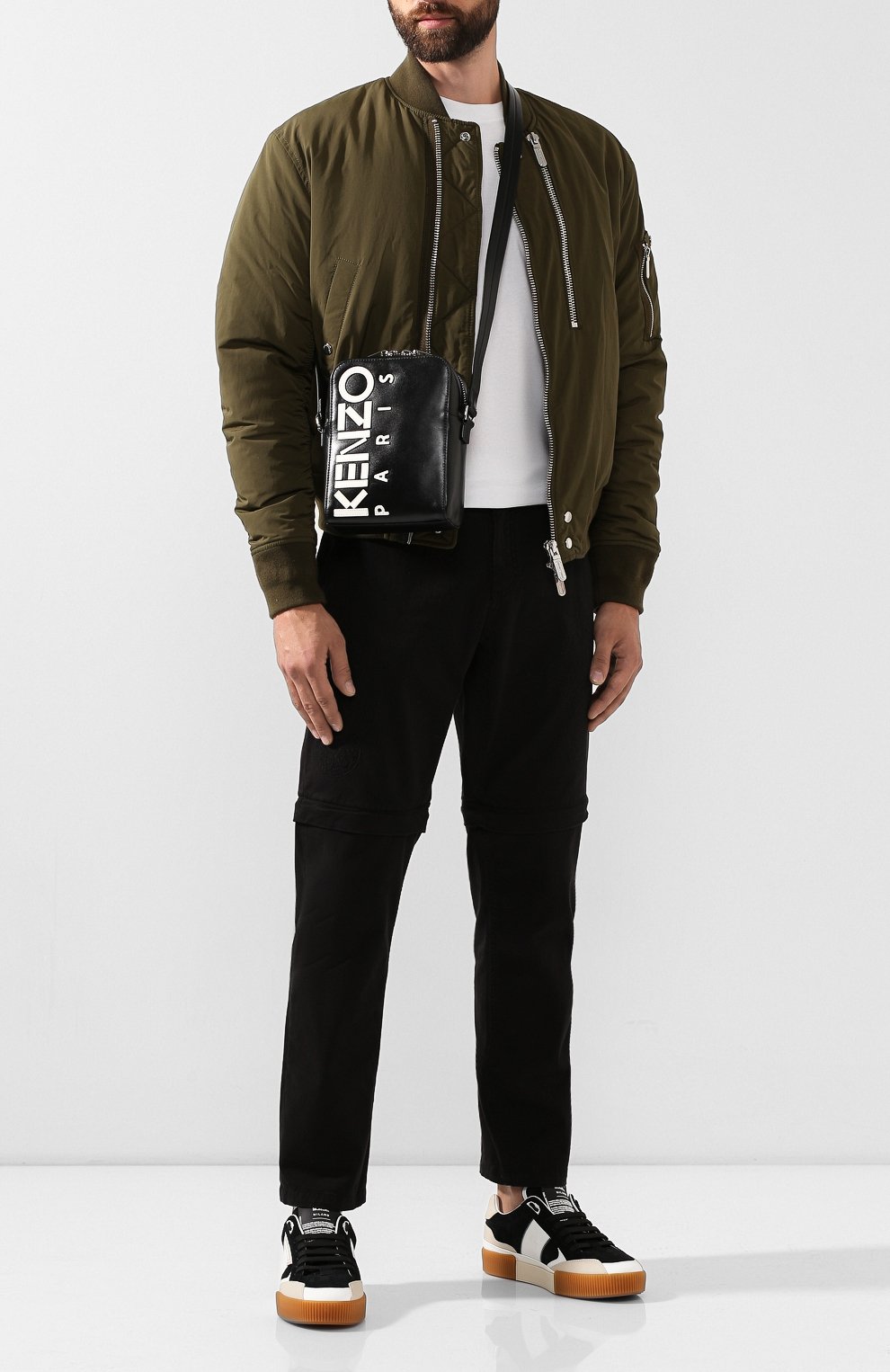 Кожаная сумка KENZO черного цвета по цене 44750 руб., арт. F865SA503L47, фото 2 Кожаная сумка KENZO, арт. F865SA503L47, фото 2