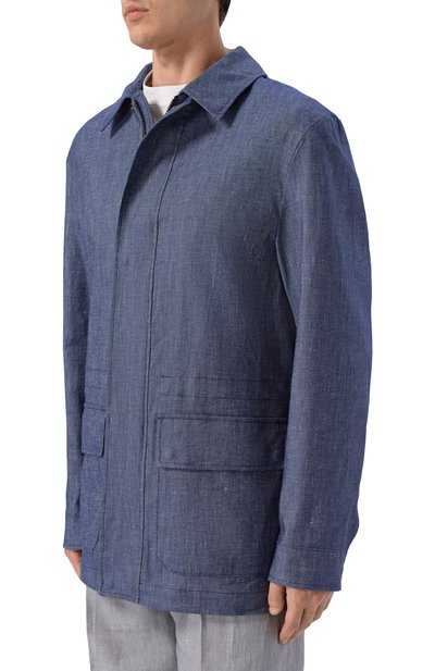 Куртка изо льна и хлопка CANALI, арт. 020402U/SG03468, фото 3